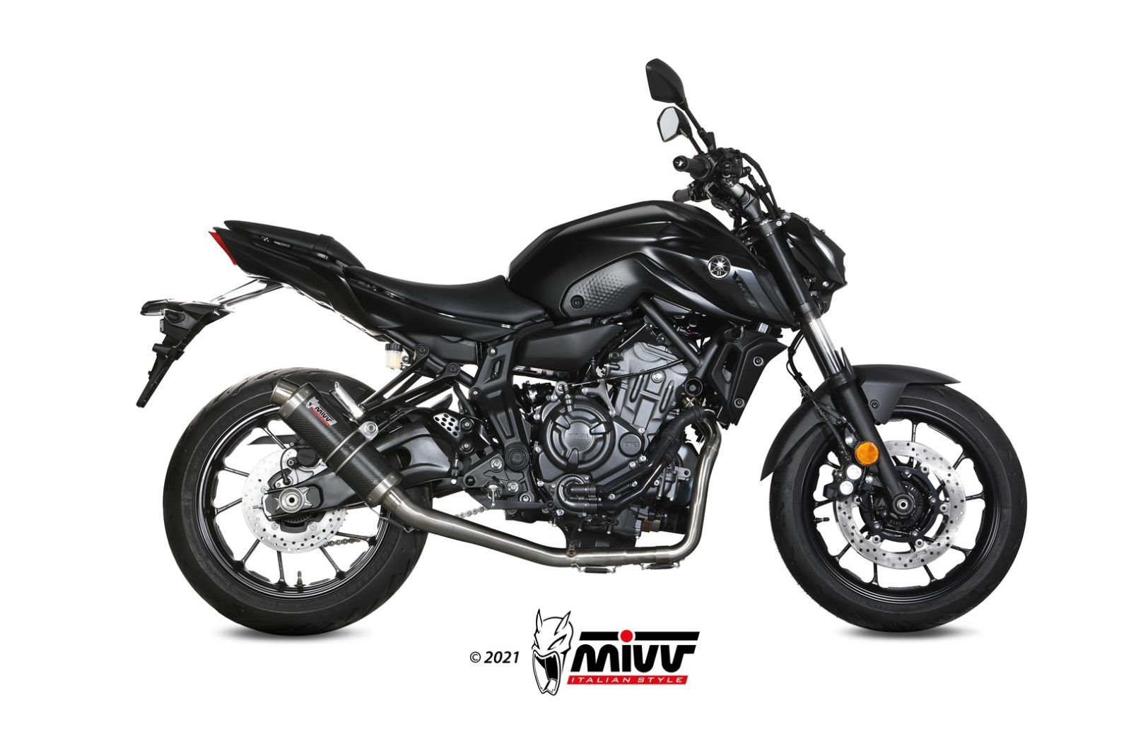 MIVV - FULL SYSTEM 2x1 - modello GP - CARBON - posizione HIGH - noise em