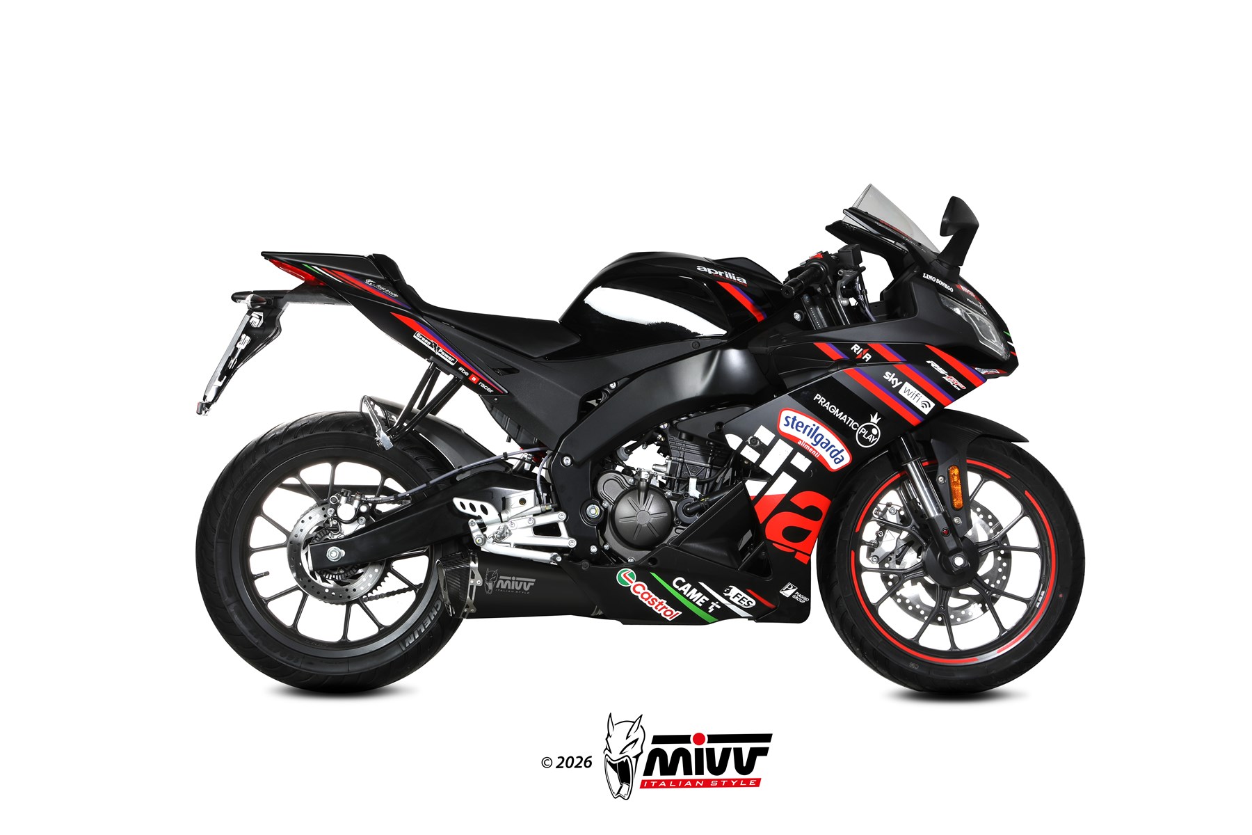 MIVVSPORT/FULL SYSTEM 1x1/DELTA RACE/BLACK/ position ORIGINAL/ECE approv