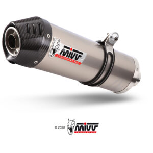 MIVV - SLIP-ON - modello OVAL - TITANIUM with carbon cap - posizione ORI