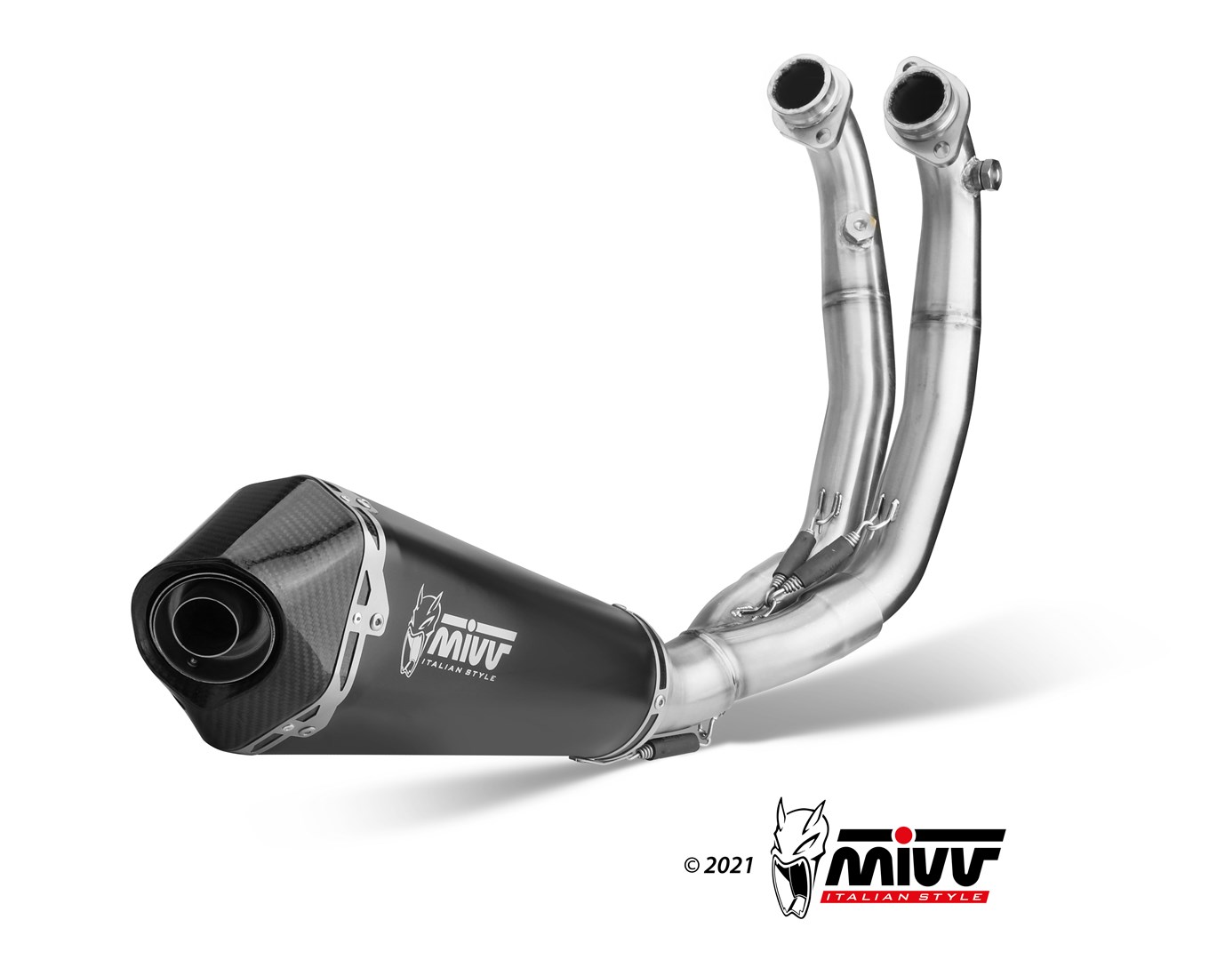 MIVV - FULL SYSTEM 2x1 - modello DELTA RACE - BLACK - posizione ORIGINAL - immagine 3