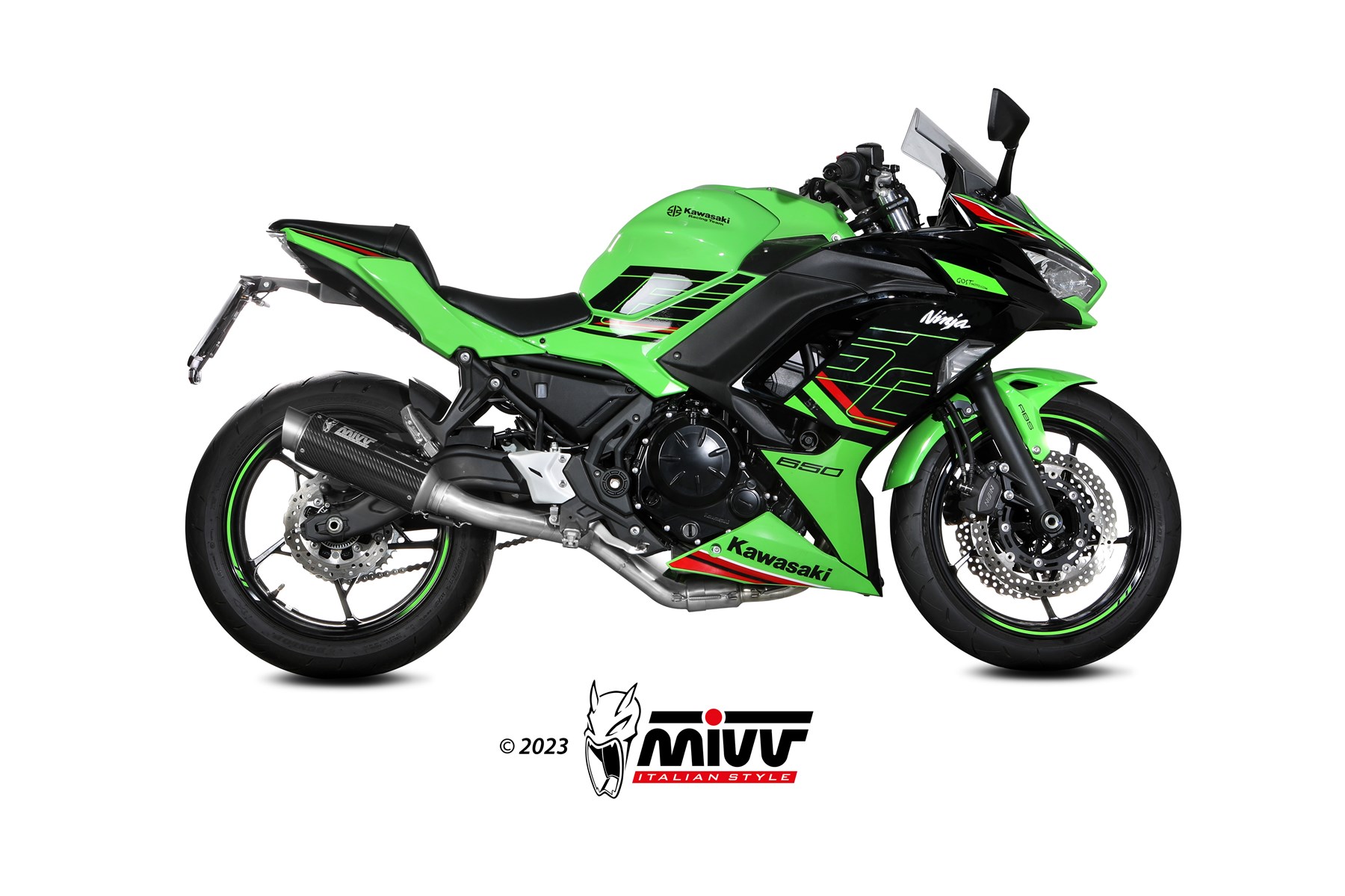 MIVVSPORT/FULL SYSTEM 2x1/GPpro/BLACK/ position HIGH/ECE approved (Euro5+)