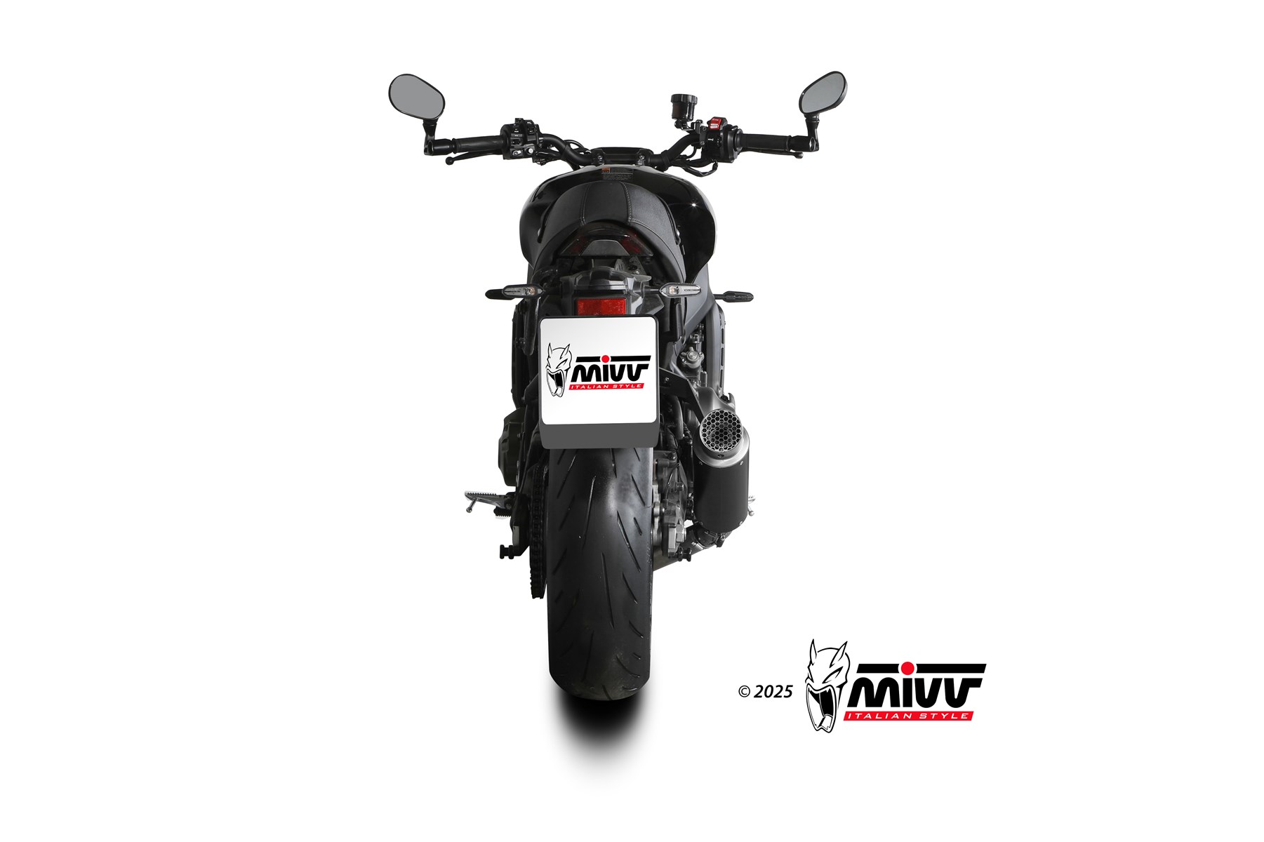 MIVVSPORT/FULL SYSTEM 3x1/Gppro/BLACK/ position HIGH/ECE approved (Euro 5+) - immagine 5
