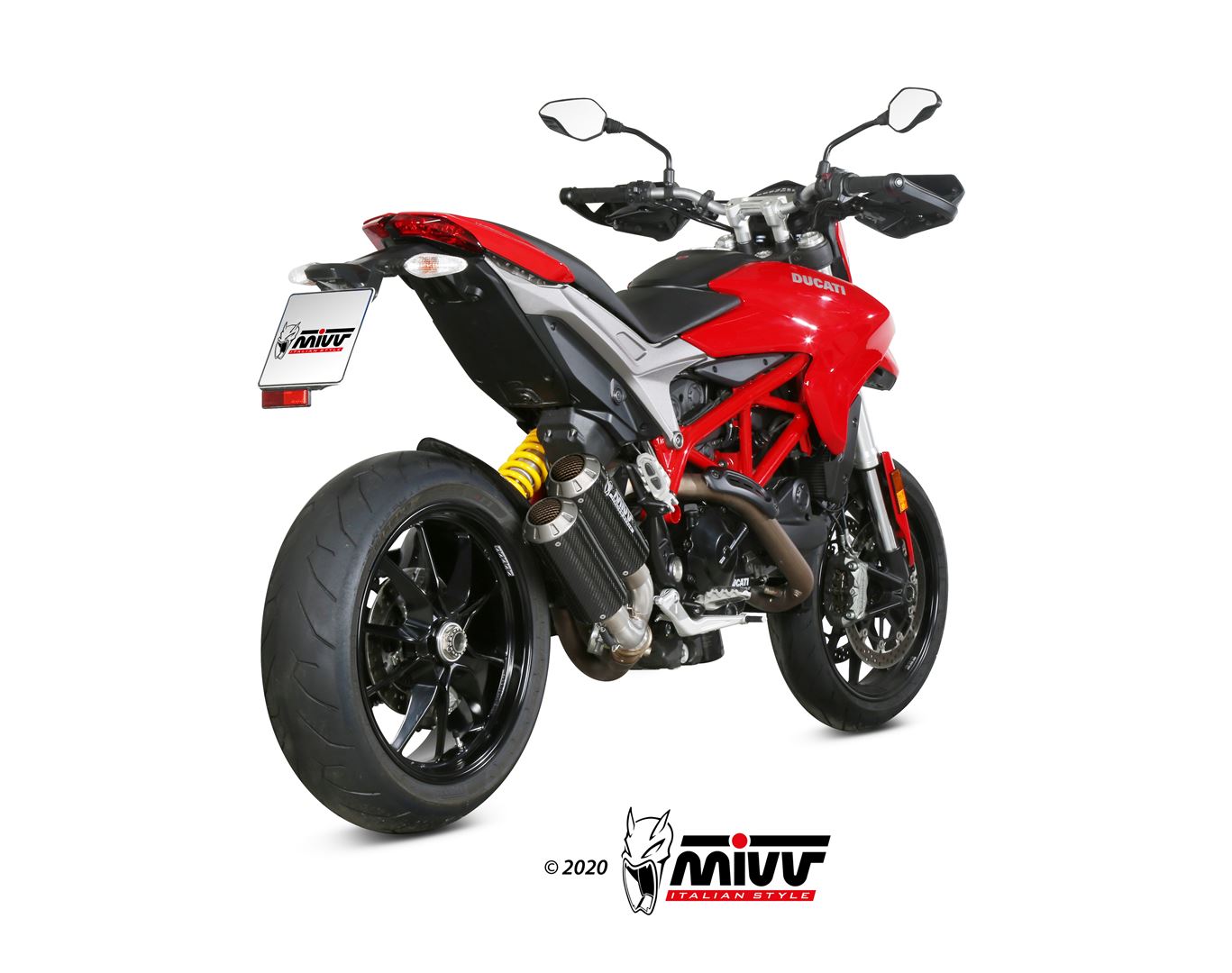 MIVV - 2 SLIP-ON - modello MK3 - CARBON - posizione ORIGINAL - noise emi - immagine 2